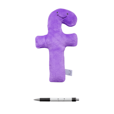 Alphapals® 10 Inch Large Lowercase Plush Letter f